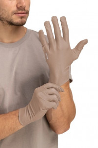 Многоразовые защитные перчатки взрослые Mujjo Beige L/XL