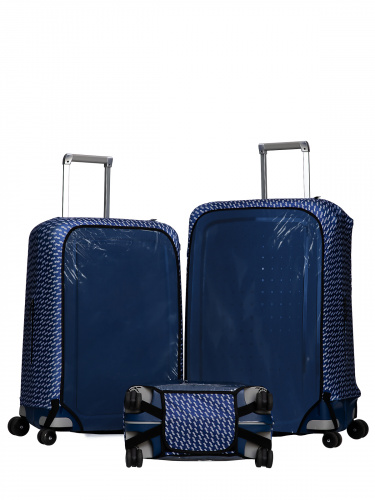 Чехол для чемодана "Crystal Fast Track in Blue / White" L/XL (SP310)