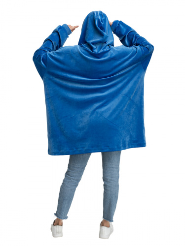 Blanket Hoodie Travel Blue