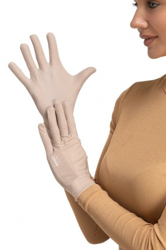 Многоразовые защитные перчатки взрослые Mujjo Beige M/L