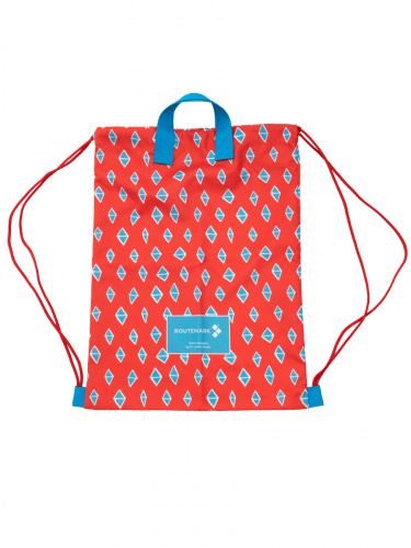 Рюкзак-Мешок ox420 «Ромбик в красном»  с паттерном Студии Артемия Лебедева