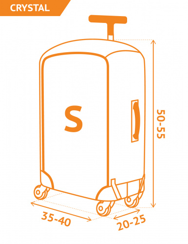 Чехол для чемодана "Crystal Fast Track in Blue / Orange" S (SP310)