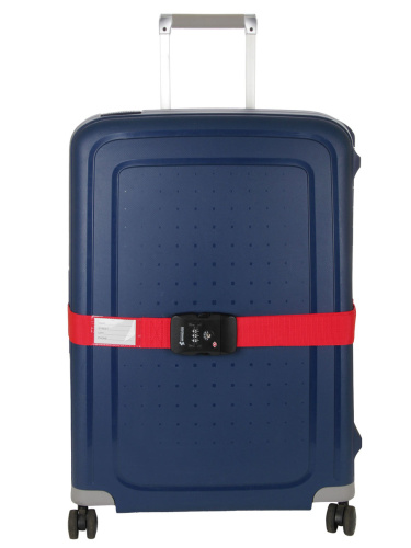 Ремень багажный с замком TSA красный