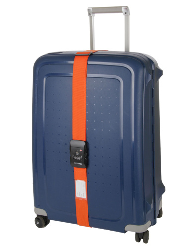 Ремень багажный с замком TSA оранжевый