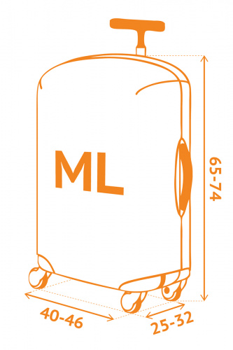 Чехол для чемодана "Стробоскоп" с паттерном Студии Артемия Лебедева M/L (SP310)