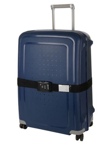Ремень багажный с замком TSA черный