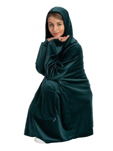 Blanket Hoodie Travel Emerald