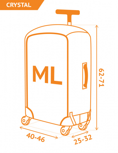 Чехол для чемодана "Crystal Fast Track" M/L (SP310)